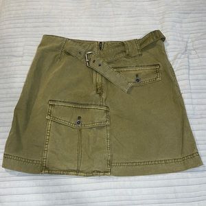 Olive green  skirt with belt